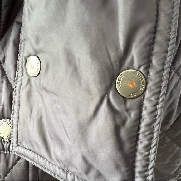 BURBERRY BRIT || Finsbridge Diamond Quilted Puffer Jacket Navy Blue Check Medium - Picture 12 of 16